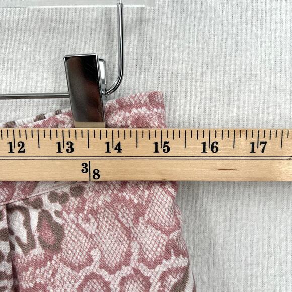 JOHNNY WAS Jayla Linen Animal Print Short Womens Medium High Rise Pull On Pleat - Picture 12 of 16